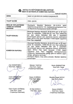 G&uuml;ndemin 52.Maddesi - Antalya Belediyesi