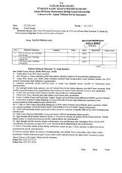 ine - &Ccedil;ukurova Dr. Aşkım T&uuml;fek&ccedil;i Devlet Hastanesi