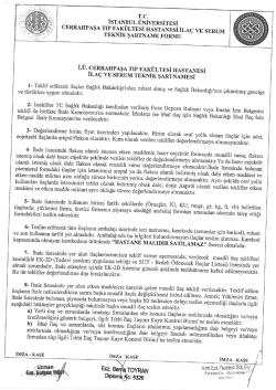 Teknik Şartname - i&uuml; piyasa araştırma bilgi sistemi