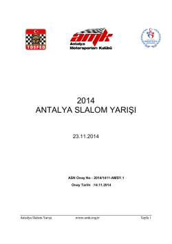 SLALOM EK KURALLAR 23.11.14 - Antalya Motorsporları Kul&uuml;b&uuml;