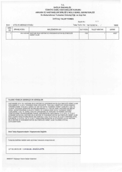 T.c. SAĞLIK BAKANLIĞI T&Uuml;RKİYE KAMU HASTANELERİ KURUMU