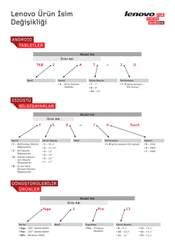 Lenovo &Uuml;r&uuml;n İsim Değişikliği Daha fazla bilgi i&ccedil;in