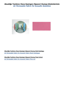 Air Permeable Fabric For Acoustic Solutions