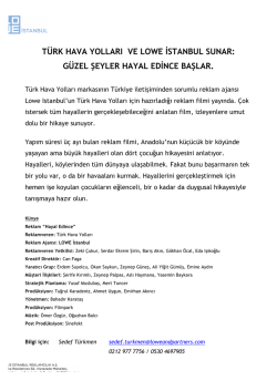 türk hava yolları ve lowe istanbul sunar: güzel şeyler hayal edince