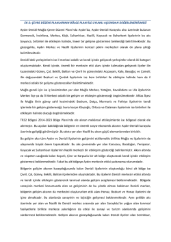 EK-2: &Ccedil;EVRE D&Uuml;ZENİ PLANLARININ B&Ouml;LGE PLANI İLE UYUMU