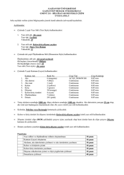 Açıklamalar - Gaziantep Üniversitesi