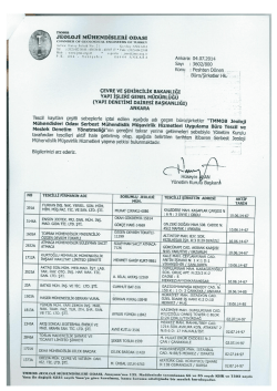 Tescil kayıtları &ccedil;eşitli sebeplerle M&uuml;hendisleri Odası Serbest M