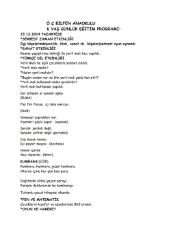 15-19 Aralık Etkinlikleri