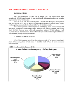 İL ARAZİSİNİN DAĞILIMI (2013) Y&Uuml;Z&Ouml;L&Ccedil;&Uuml;M&Uuml; (HA)