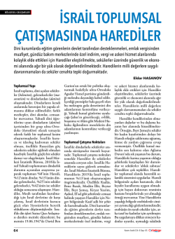 israil toplumsal &ccedil;atışmasında harediler
