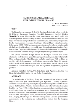ALKAN, Necmettin-TARİHİN &Ccedil;AĞLARA AYRILMASI KİME