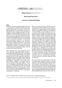 Kitap Tanıtımı / Book Review