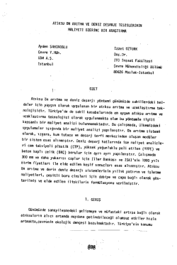 Atıksu &Ouml;n Arıtma Ve Deniz Deşarjı Tesislerinin Maliyeti &Uuml;zerine Bir