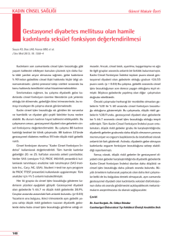 Gestasyonel diyabetes mellitusu olan hamile