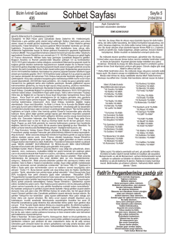 Sohbet Sayfası - İvrindi Gazetesi