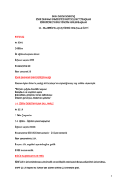 sayın ekrem demirtaş izmir ekonomi &uuml;niversitesi m&uuml;tevelli heyet