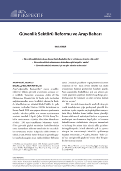 G&uuml;venlik Sekt&ouml;r&uuml; Reformu ve Arap Baharı