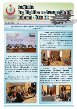 28 Şubat 2014 - Dış İlişkiler ve AB Genel M&uuml;d&uuml;rl&uuml;ğ&uuml;