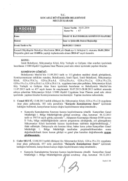 rc. KOCAELİ B&Uuml;Y&Uuml;KŞEHİR BELEDİYEsi MEcLis KARARI