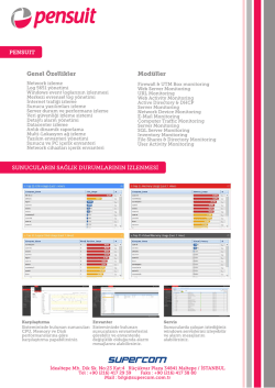 CPU, Memory ve Disk sunucuların envanterlerini