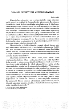 osMANLı DEVLETİNDE M&Uuml;NECCİMBAŞILIK
