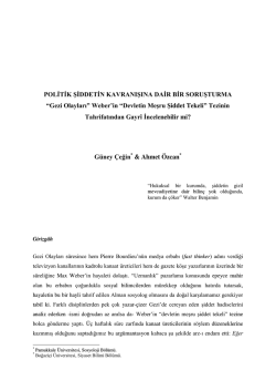 Politik Şiddetin Kavranışına Dair Bir Soruşturma