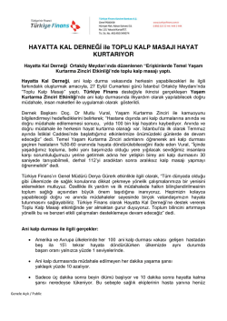 HAYATTA KAL DERNEĞİ ile TOPLU KALP MASAJI HAYAT