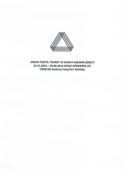 30.06.2014 faaliyet raporu
