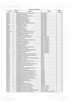 il&ccedil;e ADI KURUM KURUM Aoı BRANŞ NORM