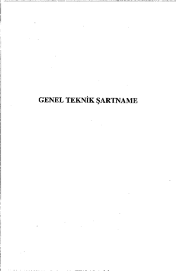 GENEL TEKNİK şARTNAME - İnşaat Mühendisleri Odası