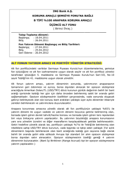 Fon Yatırım Stratejisi