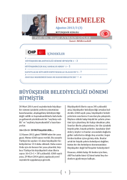 İNCELEMELER - Prof. Dr. Birgul Ayman Guler