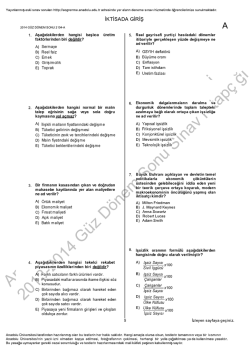 A&Ouml;F İktisada Giriş | 2014 D&ouml;nem Sonu İNDİR