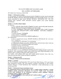 s&ouml;zleşme(medsis medikal) - K&uuml;tahya İli Kamu Hastaneleri Birliği