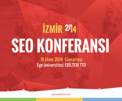 Sponsorluk Dosyası - Seo Konferansı 2014 İzmir