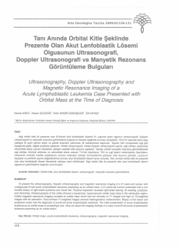 Tanı Anında Orbital Kitle Şeklinde Prezente Olan