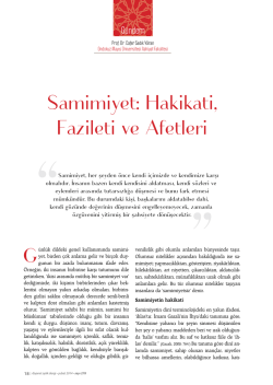 Samimiyet: Hakikati, Fazileti ve Afetleri G