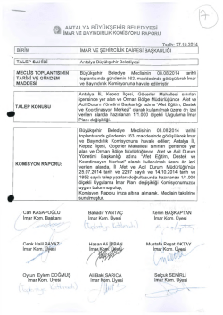 G&uuml;ndemin 7.Maddesi - Antalya Belediyesi