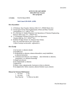 Kapsam - Kimya M&uuml;hendisliği