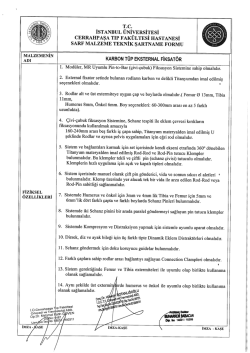 Teknik Şartname - i&uuml; piyasa araştırma bilgi sistemi