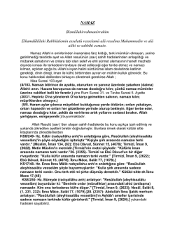 NAMAZ Bismillahirrahmanirrahim Elhamd&uuml;lillahi