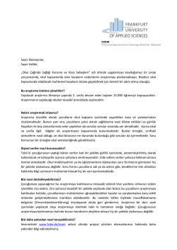 Sayın Ebeveynler, Sayın Veliler