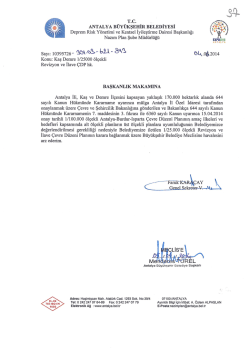 G&uuml;ndemin 97.Maddesi - Antalya Belediyesi