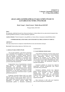 ara&ccedil;larda kompras&ouml;r kaynaklı g&uuml;r&uuml;lt&uuml;ler ve alınabilecek