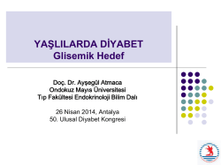 Glisemik hedef - T&uuml;rk Diabet Cemiyeti
