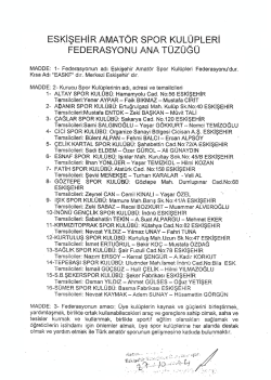 EskişEi-ılR AMAT&Ouml;R sRoR kULU