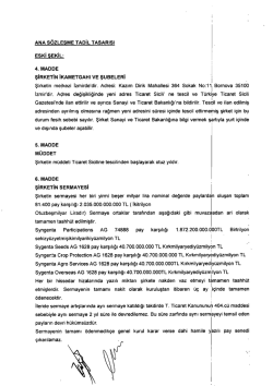 Ana S&ouml;zleşme Tadil Metni 2014