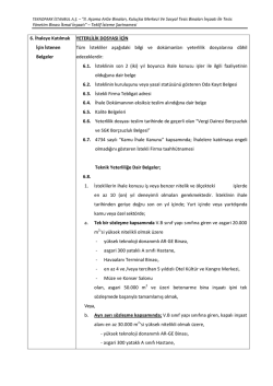 2- TEKLİF İSTEME ŞARTNAMESİ 20.11.2014
