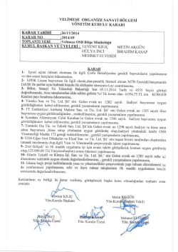 (2014-49 Y\326N.KURULU.PDF) - Velimeşe Organize Sanayi B&ouml;lgesi