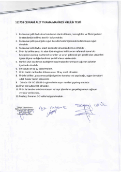 tll758 cerrahı alet yıkama makınesı kırlılık testı